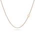Bold Alphabet Letter Initial Charm Necklace in Rose Gold Tone
